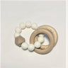 Silicone + Beechwood Teether - 2 Ring - Kid's Stuff Superstore