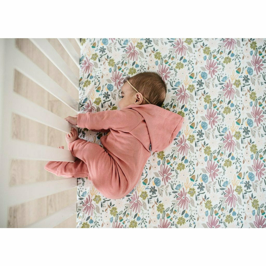 Copper Pearl Fitted Crib Sheet - Olive - Kid's Stuff Superstore