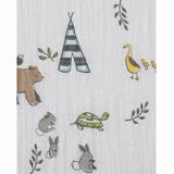 Little Unicorn Muslin Crib Sheet - Fox Friends - Kid's Stuff Superstore