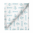 Sugar + Maple Large Stretchy Blanket - Anchor Blue - Kid's Stuff Superstore