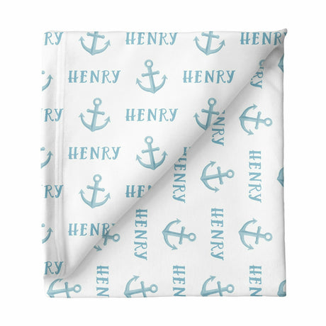 Sugar + Maple Large Stretchy Blanket - Anchor Blue - Kid's Stuff Superstore