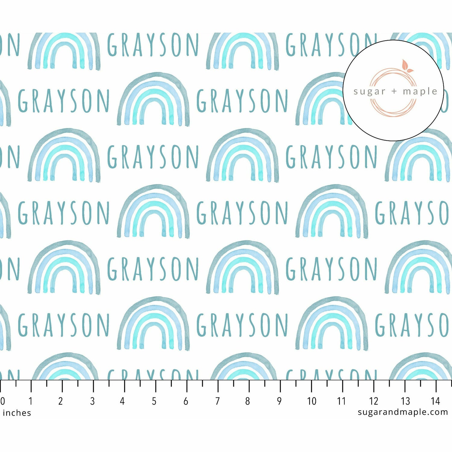 Sugar + Maple Knotted Baby Hat - Rainbow Blue - Kid's Stuff Superstore