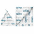 Sugar + Maple Large Blanket & Hat Set - Truck Blue - Kid's Stuff Superstore