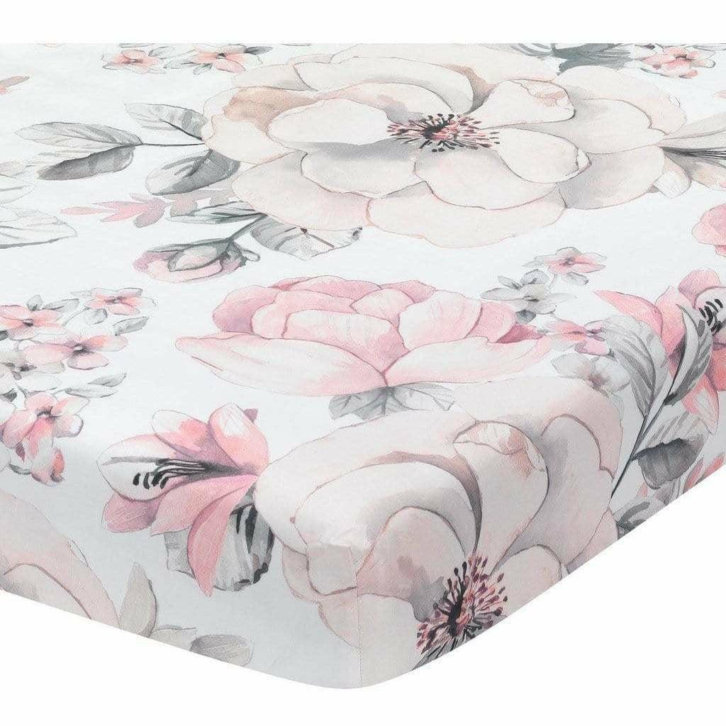 Lambs & Ivy 4-Piece Crib Bedding Set - Botanical Baby Floral - Kid's Stuff Superstore