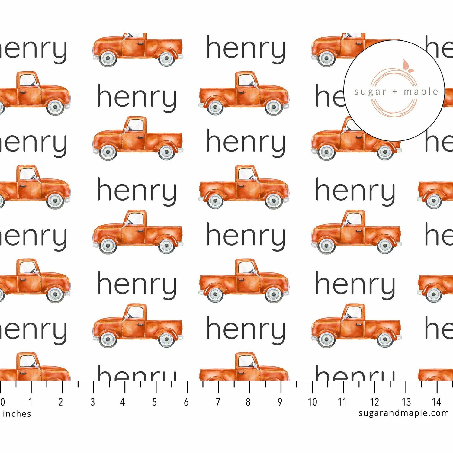 Sugar + Maple Large Stretchy Blanket - Truck Orange - Kid's Stuff Superstore