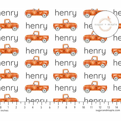 Sugar + Maple Large Stretchy Blanket - Truck Orange - Kid's Stuff Superstore
