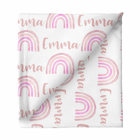Sugar + Maple Large Stretchy Blanket - Rainbow Pink - Kid's Stuff Superstore