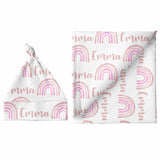 Sugar + Maple Large Blanket & Hat Set - Rainbow Pink - Kid's Stuff Superstore
