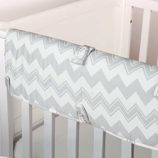 The Peanut Shell Crib Rail Guard - Grey Chevron – Kid's Stuff Superstore