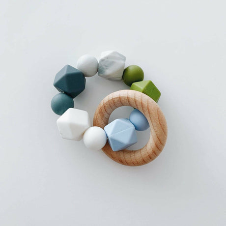 Silicone + Beechwood Teether - Multi - Kid's Stuff Superstore