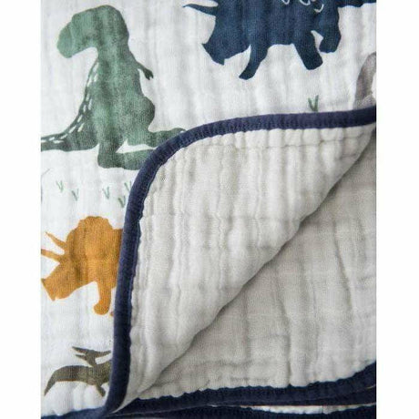Little Unicorn Cotton Muslin Quilt - Dino Friends - Kid's Stuff Superstore