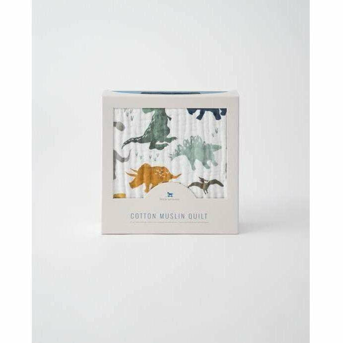 Little Unicorn Cotton Muslin Quilt - Dino Friends - Kid's Stuff Superstore