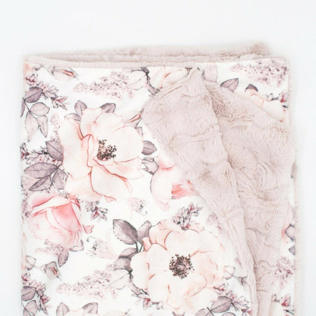 Sugar + Maple Wallpaper Floral Minky Blanket - Personalized - Kid's Stuff Superstore