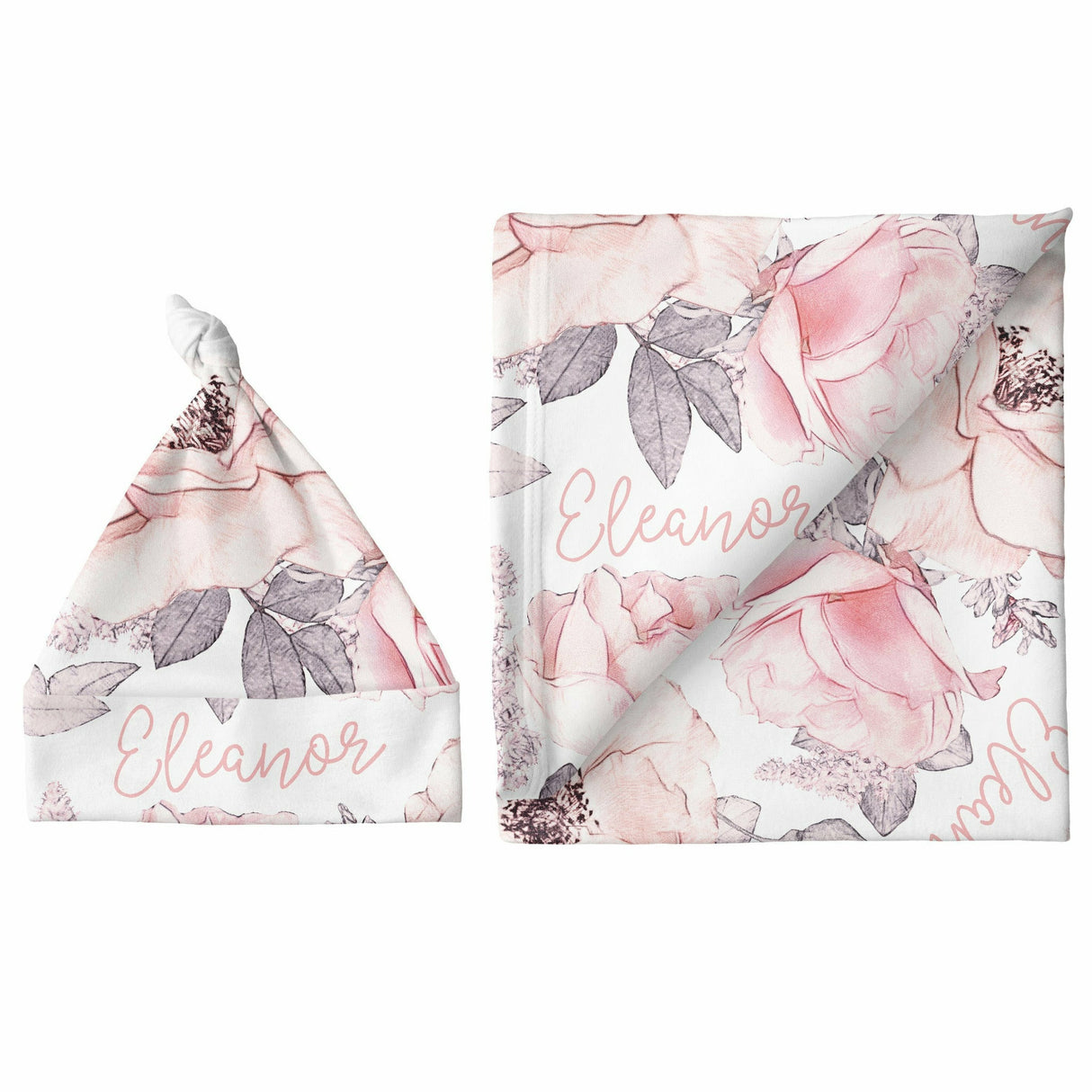 Sugar + Maple Large Blanket & Hat Set - Wallpaper Floral - Kid's Stuff Superstore